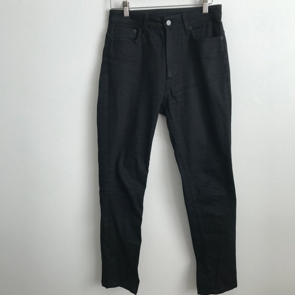 OAK NYC JEANS BLACK SLIM STRAIGHT DENIM WOMENS  28